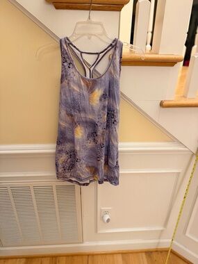 Women's Size Large "CALIA" Purple Tie-Dye Strappy Tank Top GUC ❤️